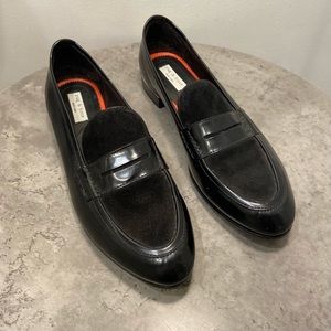 Rag & Bone Black Patent & Suede Dina Penny Loafers